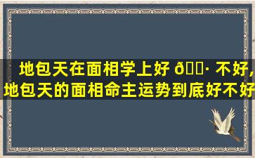 地包天在面相学上好 🕷 不好,地包天的面相命主运势到底好不好